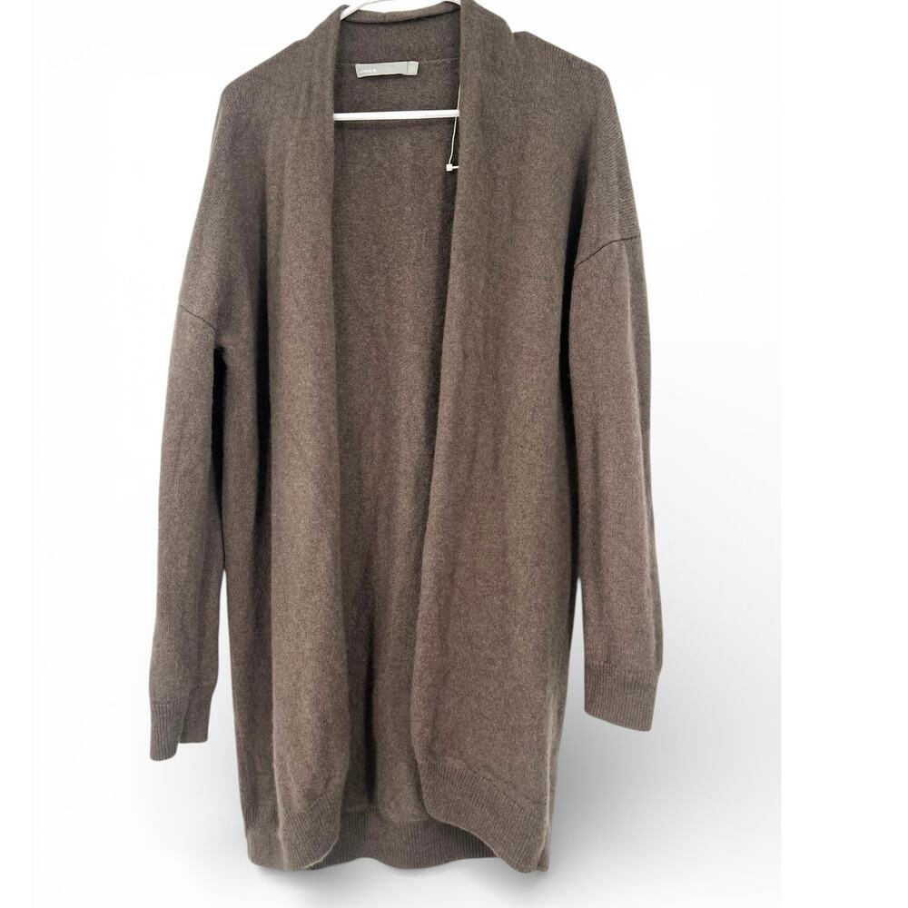 VINCE. L 100% Cashmere Cardigan Knit Sweater Open Front Luxury Designer Women's - Picture 2 of 5